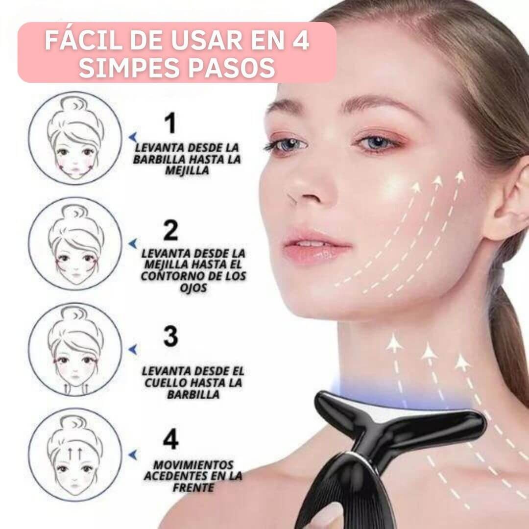 GlowSkin™️ Masajeador Antiedad facial y cuello anti papada